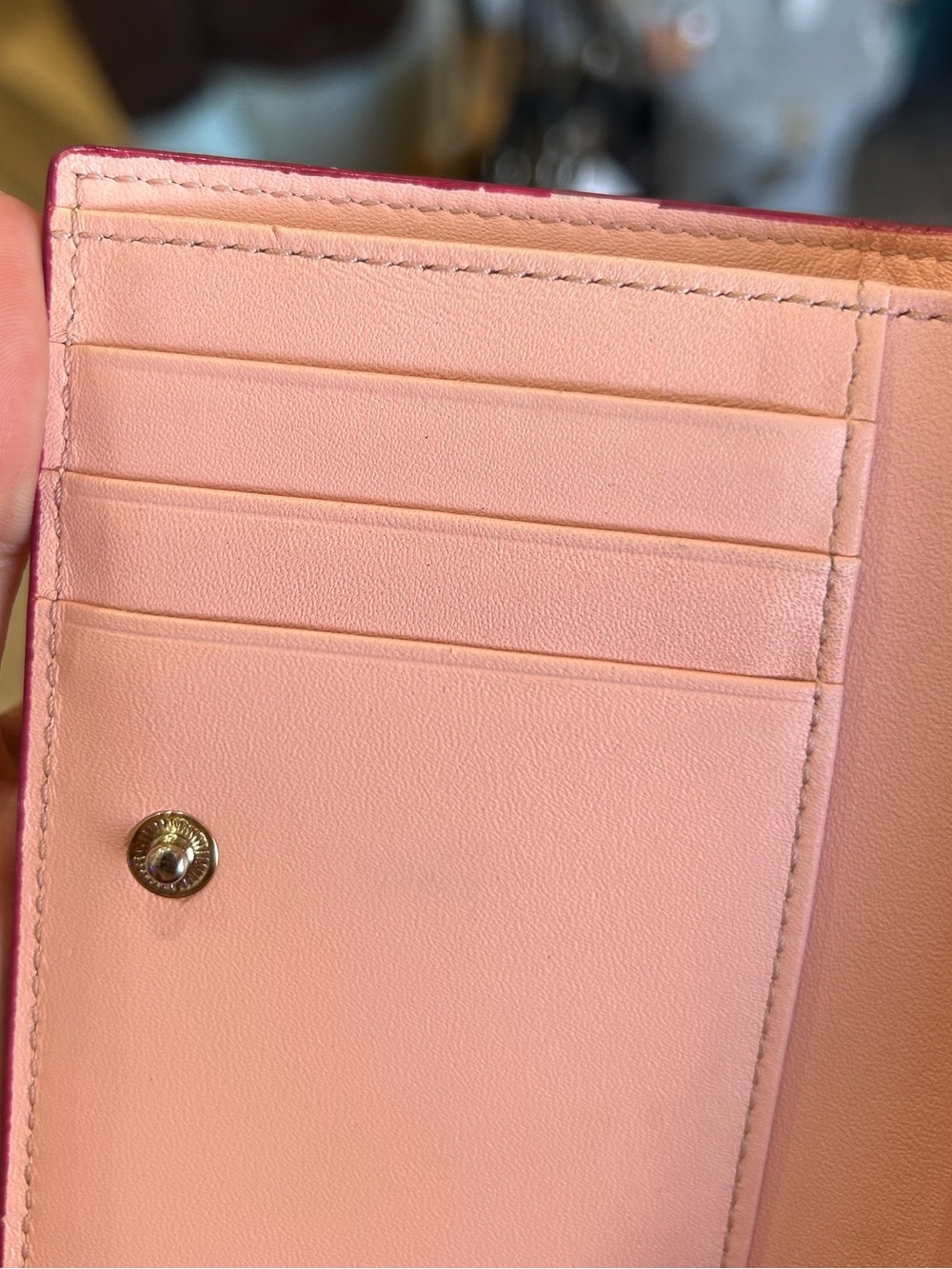 MCM Visetos Leather Colorblock Love Letter Mini Card Case - Picture 8 of 14